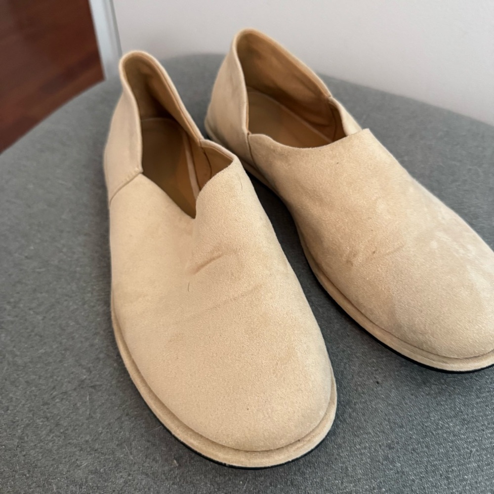 Tan Faux Suede Slip-On Flats - Picture 4 of 7